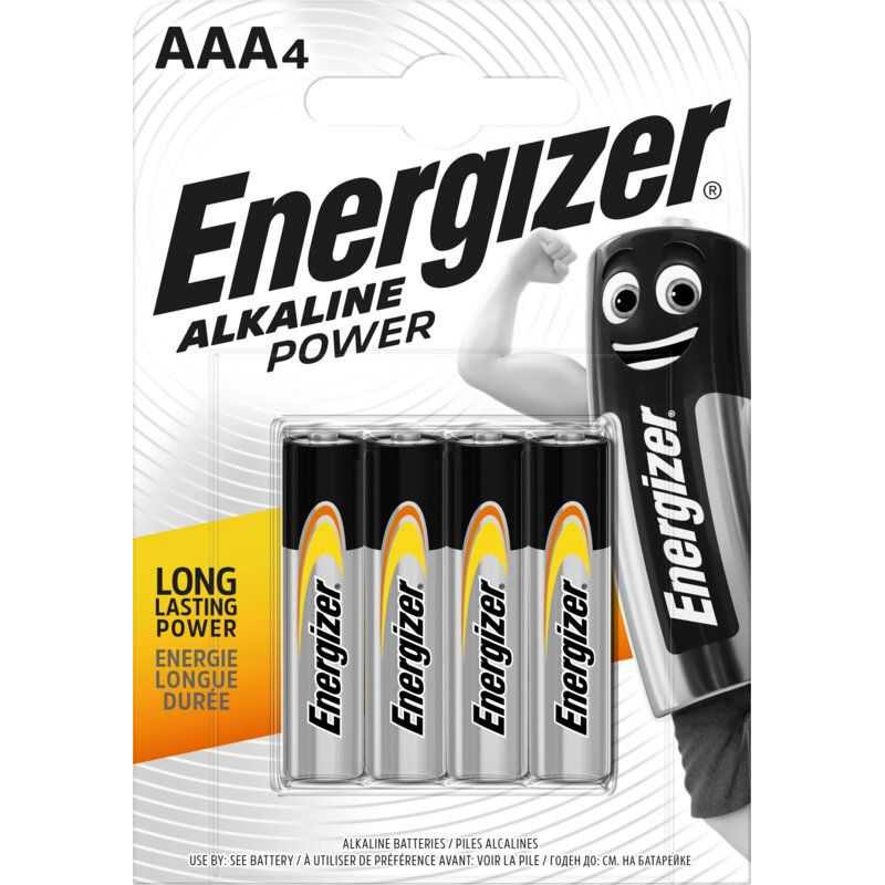 4 piles AA LR6 Energizer ALKALINE POWER 1,5V Alcaline